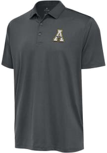 Antigua Appalachian State Mountaineers Mens Grey Ellipse Short Sleeve Polo