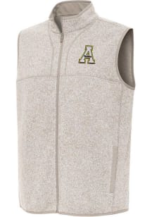 Antigua Appalachian State Mountaineers Mens Oatmeal Fortune Sleeveless Jacket
