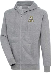 Antigua Appalachian State Mountaineers Mens Grey Victory Long Sleeve Full Zip Jacket