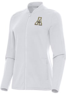 Antigua Appalachian State Mountaineers Womens White Continual Light Weight Jacket