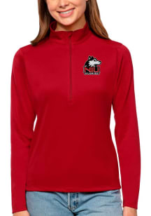 Antigua Northern Illinois Huskies Womens Red Tribute Qtr Zip Pullover