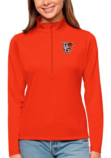 Antigua Bowling Green Falcons Womens Orange Tribute Qtr Zip Pullover