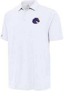 Antigua Boise State Broncos Mens White Era Short Sleeve Polo