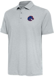 Antigua Boise State Broncos Mens Grey Scheme Short Sleeve Polo