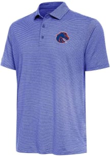 Antigua Boise State Broncos Mens Blue Scheme Short Sleeve Polo