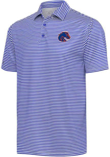 Antigua Boise State Broncos Mens Blue Skills Short Sleeve Polo
