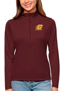 Antigua Central Michigan Chippewas Womens Maroon Logo Tribute Qtr Zip Pullover