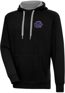 Antigua Boise State Broncos Mens Black Victory Long Sleeve Hoodie