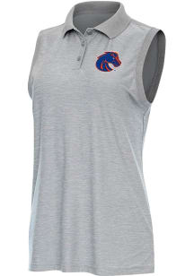 Antigua Boise State Broncos Womens Grey Recap Polo Shirt
