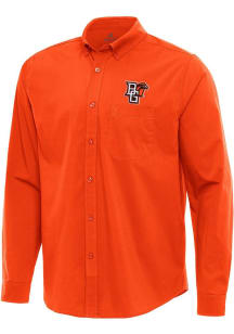 Antigua Bowling Green Falcons Mens Orange Flight Long Sleeve Dress Shirt