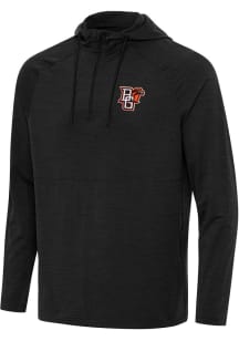 Antigua Bowling Green Falcons Mens Black Spikes Long Sleeve Qtr Zip Pullover