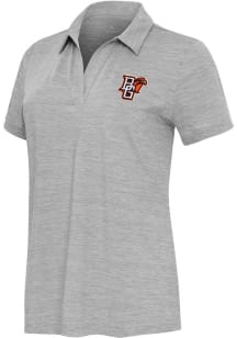Antigua Bowling Green Falcons Womens Grey Layout Short Sleeve Polo Shirt