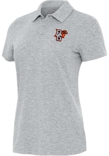 Antigua Bowling Green Falcons Womens Grey Matter Short Sleeve Polo Shirt