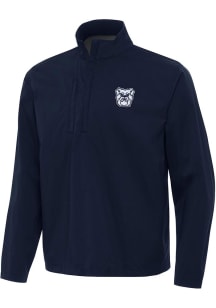 Antigua Butler Bulldogs Mens Navy Blue Brisk Long Sleeve Qtr Zip Pullover