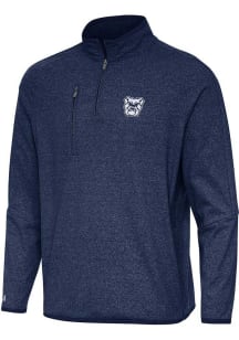 Antigua Butler Bulldogs Mens Navy Blue Certain Long Sleeve Qtr Zip Pullover