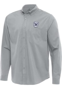 Antigua Butler Bulldogs Mens Grey Flight Long Sleeve Dress Shirt
