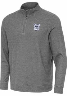 Antigua Butler Bulldogs Mens Black Subtle Long Sleeve Qtr Zip Pullover