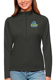 Antigua Delaware Fightin' Blue Hens Womens Grey Tribute Qtr Zip Pullover