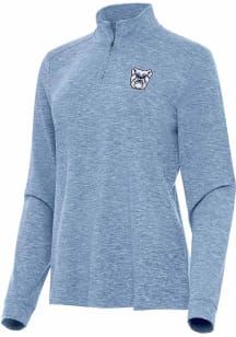 Antigua Butler Bulldogs Womens Light Blue Mentor Qtr Zip Pullover