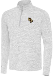 Antigua UCF Knights Mens Grey Cause Long Sleeve Qtr Zip Pullover