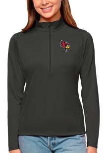 Antigua Illinois State Redbirds Womens Grey Tribute Qtr Zip Pullover