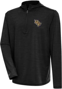 Antigua UCF Knights Mens Black Tidy Long Sleeve Qtr Zip Pullover