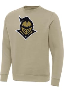 Antigua UCF Knights Mens Khaki Full Front Victory Long Sleeve Crew Sweatshirt