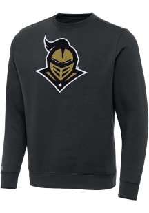 Antigua UCF Knights Mens Charcoal Full Front Victory Long Sleeve Crew Sweatshirt