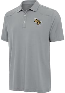 Antigua UCF Knights Mens Grey Western Short Sleeve Polo