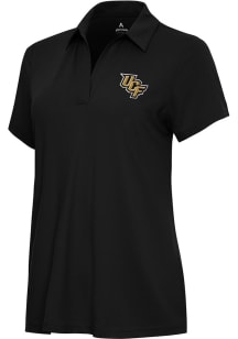 Antigua UCF Knights Womens Black Era Short Sleeve Polo Shirt