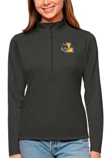 Antigua Loyola Ramblers Womens Grey Tribute Qtr Zip Pullover
