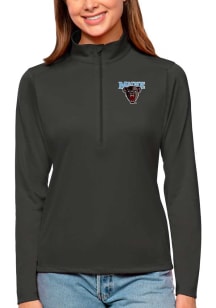 Antigua Maine Black Bears Womens Charcoal Tribute Qtr Zip Pullover