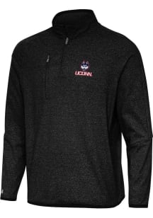 Antigua UConn Huskies Mens Black Certain Long Sleeve Qtr Zip Pullover