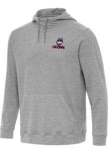 Antigua UConn Huskies Mens Grey Cloud Long Sleeve Hoodie