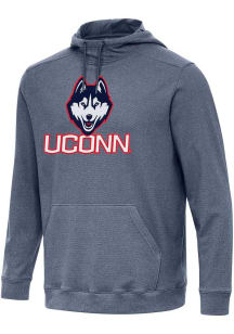 Antigua UConn Huskies Mens Navy Blue Full Front Cloud Long Sleeve Hoodie
