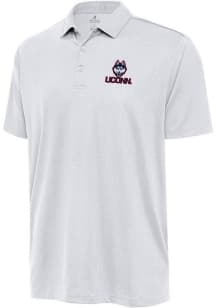 Antigua UConn Huskies Mens White Ellipse Short Sleeve Polo