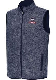 Antigua UConn Huskies Mens Navy Blue Fortune Sleeveless Jacket