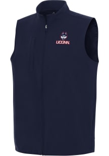 Antigua UConn Huskies Mens Navy Blue Regard Sleeveless Jacket