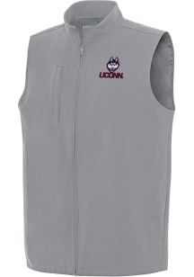 Antigua UConn Huskies Mens Grey Regard Sleeveless Jacket