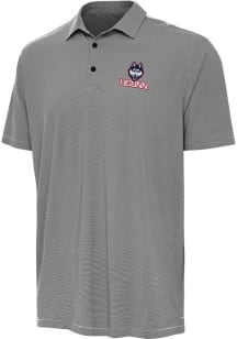 Antigua UConn Huskies Mens Black Twine Short Sleeve Polo