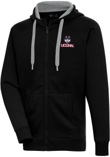 Antigua UConn Huskies Mens Black Victory Long Sleeve Full Zip Jacket
