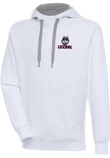 Antigua UConn Huskies Mens White Victory Long Sleeve Hoodie