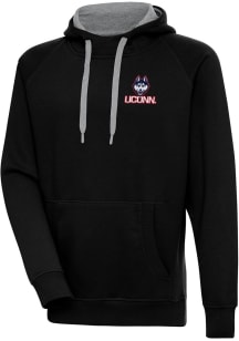 Antigua UConn Huskies Mens Black Victory Long Sleeve Hoodie