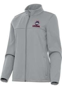 Antigua UConn Huskies Womens Grey Links Light Weight Jacket