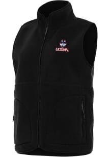 Antigua UConn Huskies Womens Black Nostalgic Vest