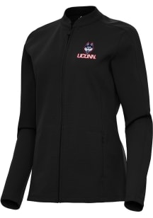 Antigua UConn Huskies Womens Black Regard Light Weight Jacket