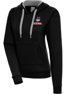 Antigua UConn Huskies Womens Black Victory Hooded Sweatshirt