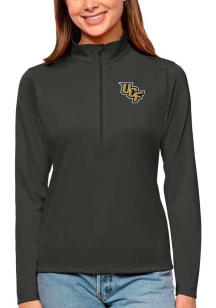 Antigua UCF Knights Womens Charcoal Tribute Qtr Zip Pullover