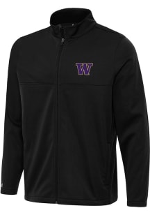 Antigua Washington Huskies Mens Black Links 2 Light Weight Jacket