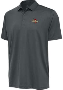 Antigua Tulsa Golden Hurricane Mens Grey Ellipse Short Sleeve Polo